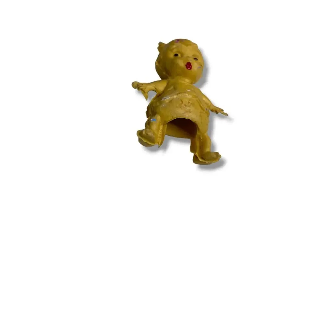 Vintage Creepy Baby Doll Girl Pencil Topper 1.2